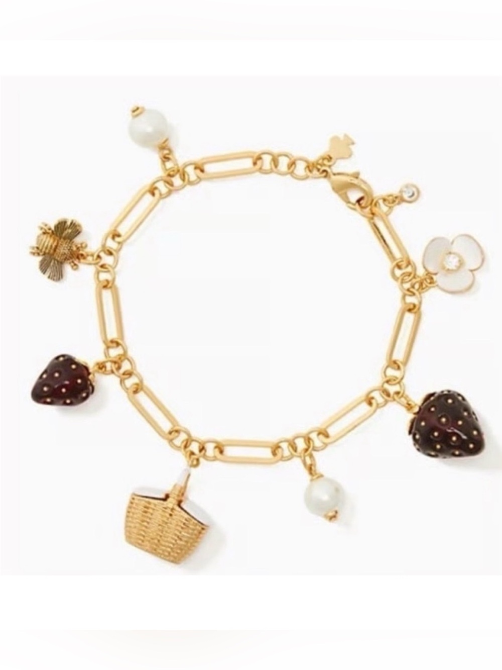 $148 Kate‎ Spade Picnic Perfect Strawberry Charm Bracelet